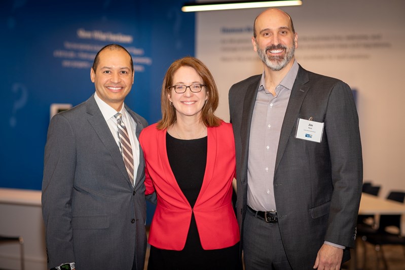 2024 Campaign Chair Miguel Velázquez, United Way President and CEO Jaime Saunders, and 2023 Campaign Chair Jim Reed
